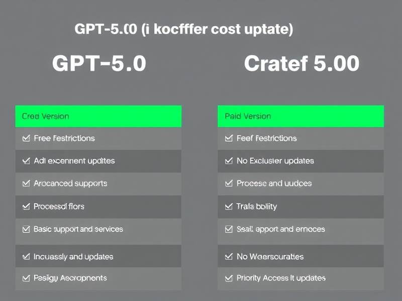 GPT-5.0费用详解，免费版和付费版有什么区别？如何选择最划算？